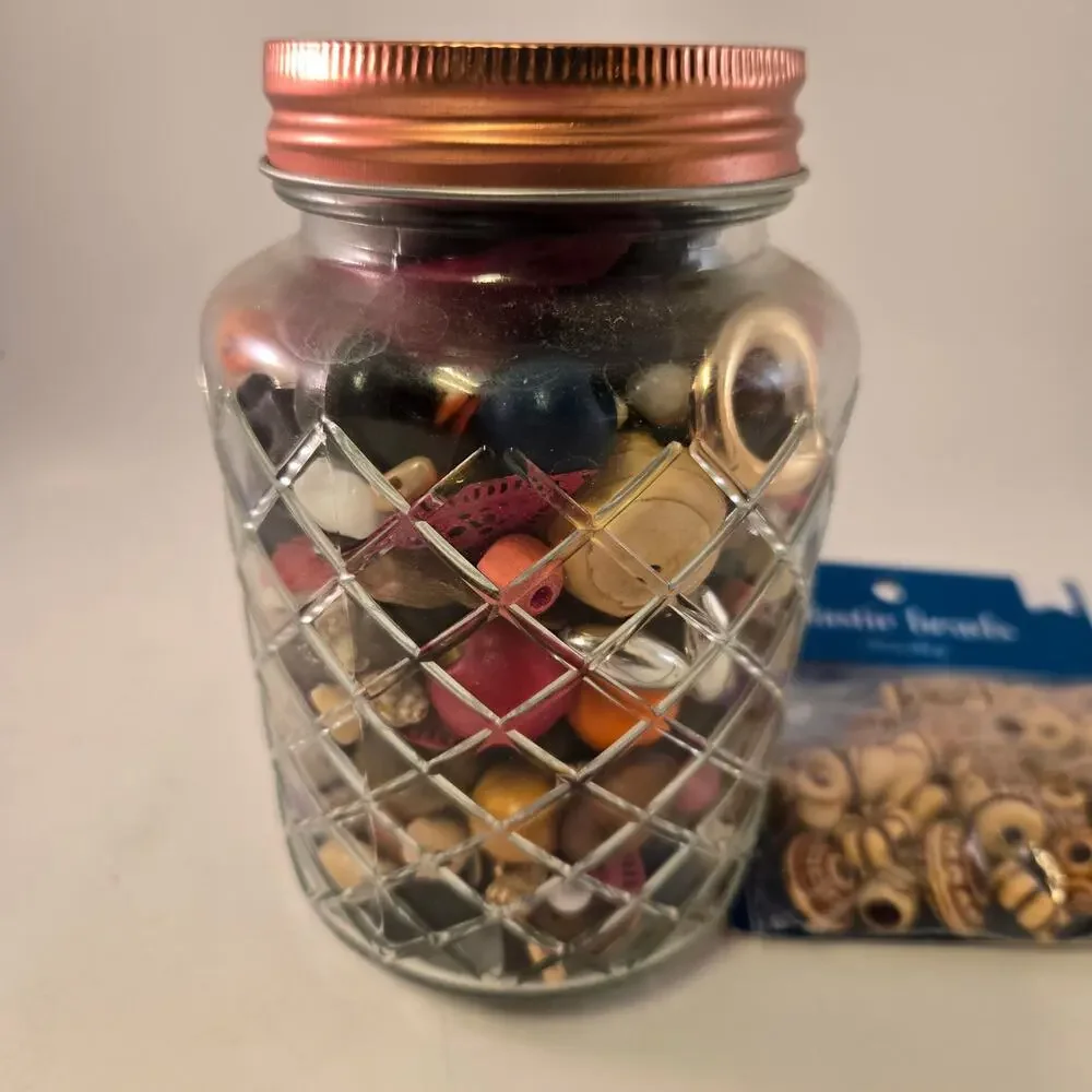 Assortment of Loose Beads Colorful Bead Soup Lot Jewelry Making Art Crafts